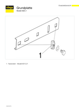 Viega Grundplatte für Ein- und Zweistutzenzähler, Stahl verzinkt, Modell 2624