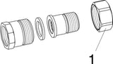 Viega Verschraubung Rotguss, flachdichtend, Modell 3331