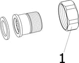 Viega Anschlussverschraubung Rotguss, flachdichtend, Modell 3335