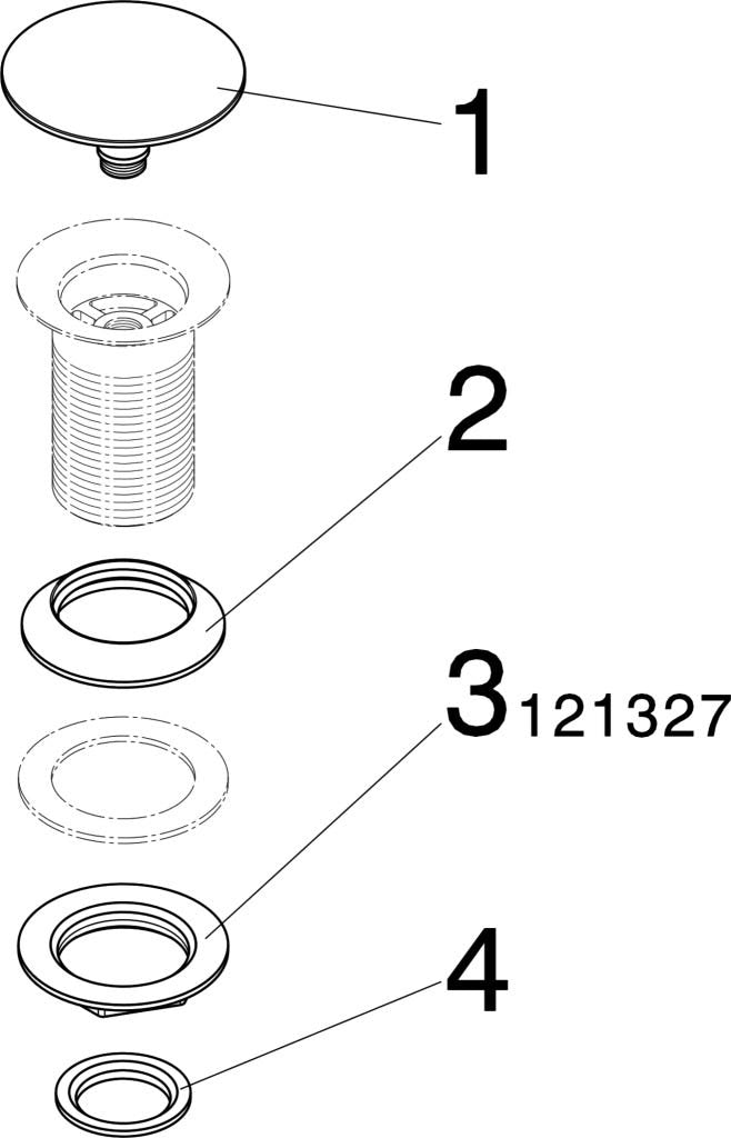 Viega Schaftventil 5430 in G1 1/4 x 63mm x 75mm Messing verchr. nicht verschließbar