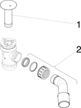 Viega Funktionseinheit Duoplex 6934.1 in 70mm x DN40/50 Kunststoff weiss
