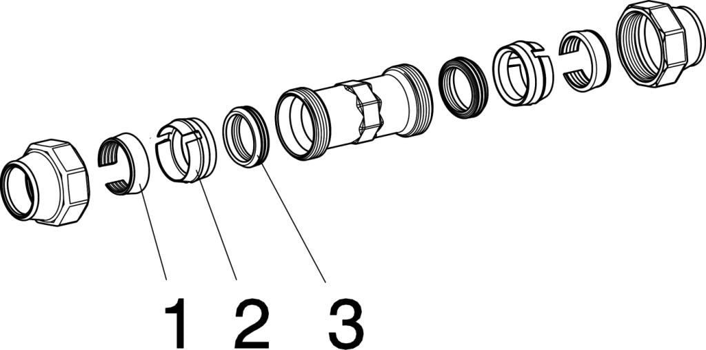 Viega Maxiplex-Reparaturkupplung Rotguss Modell 9042