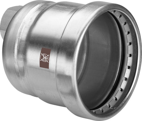 Viega Temponox XL-Kappe Stahl nichtrostend Modell 1756XL mit SC-Contur, Pressanschluss, Rp-Gewinde, Material Dichtung EPDM, TÜV-Zulassung