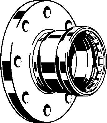 Viega Temponox XL-Flanschübergang Stahl nichtrostend Modell 1759XL Flansch PN 10/16 mit EPDM-Dichtung und SC-Contur