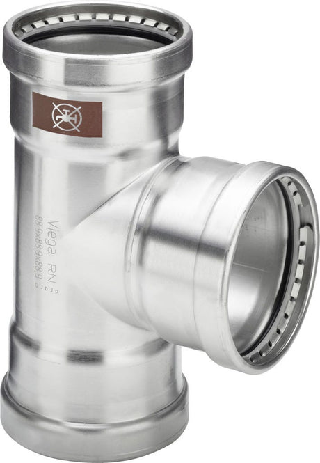 Viega Temponox XL-T-Stück Stahl reduziert nichtrostend, Modell 1718XL