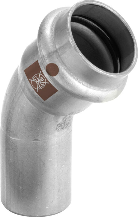 Viega Temponox-Bogen 45° Stahl nichtrostend, Modell 1726.1