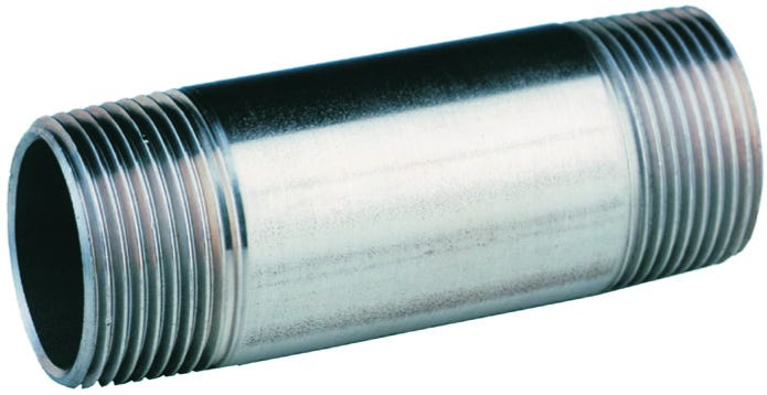 Gebo Edelstahl-Rohrdoppelnippel 1/2" x 40 mm