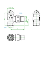 Thermostatventil AQ Eck, PN 10