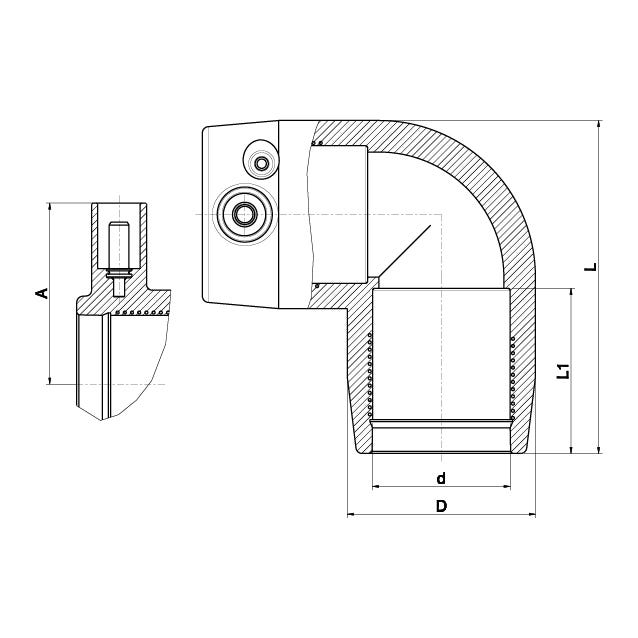 Winkel 90° PE 100 Gas, Max. Druck: Gas 10 bar, Wasser 16 bar
