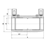 Muffe mit Anschlag PE 100 Gas 10 bar Wasser 16 bar
