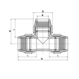 Serie 18 T-Stück 90 Wasser 16 bar