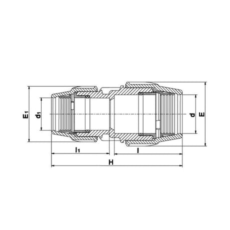 Serie 18 Kupplung reduziert Wasser 16 bar