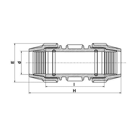 Serie 18 Reparaturkupplung Wasser 16 bar