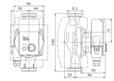 Yonos PICO-Z 15/0,5-4 140, G 1 (PN 10), G 1 (PN 10), 15 W, 20 W