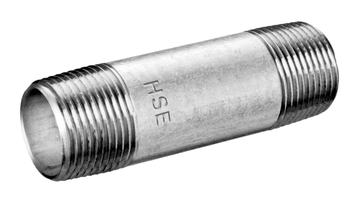 Stahlfitting mit Gewinde verzinkt Rohrdoppelnippel 23 DN 15 (1/2")