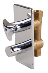 AIPS SEPP GA UP Armaturenkombination mit Dreisterngriff Oberteil 8071 Rp1/2 x G3/4 (DN15) Messing verchromt, mit  Rückflussverhinderer, Rohrbelüfter, Wandanschlussbogen und Schlauchverschraubung. T-max. = 90 C, PN10