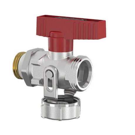 FL KFE-Kugelhahn Durchgang, G1/2a PN16 MS vern.