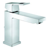 GROHE Einhand-Waschtischbatterie Eurocube 23445, M-Size, Einlochmontage, Zugstangen-Ablaufgarnitur 1 1/4'', chrom