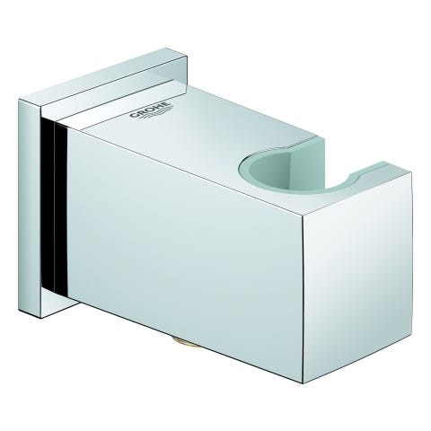 GROHE Wandanschlussbogen Euphoria Cube 26370, mit Wandbrausehalter, Außengewinde, eigensicher, chrom