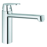 GROHE Einhand-Spültischbatterie Eurosmart Cosmopolitan 30194, mittelhoher Auslauf, Einlochmontage, Niederdruck für offene Warmwasserbereiter, chrom