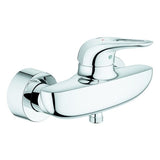 GROHE Einhand-Brausebatterie Eurostyle 33590_3, Wandmontage, offener Metall-Hebelgriff, chrom