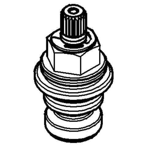 GROHE Oberteil 07156, DN 20, kurze Spindel für Griffe 3/4''
