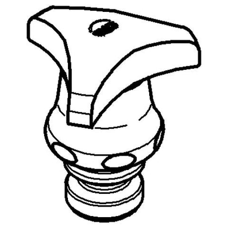 GROHE Oberteil 11105, DN 20, Trecorn-Griff, Markierung rot, chrom