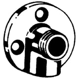 GROHE Wandscheibe 12013, Außen 3/4'' x 1/2'' Innen, chrom