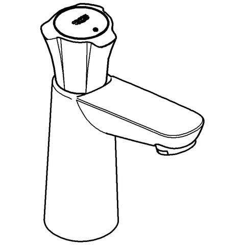 GROHE Standventil Costa 20186_1, Gussauslauf mit Mousseur, Markierung blau, chrom