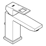 GROHE Einhand-Waschtischbatterie Eurocube 23445, M-Size, Einlochmontage, Zugstangen-Ablaufgarnitur 1 1/4'', chrom