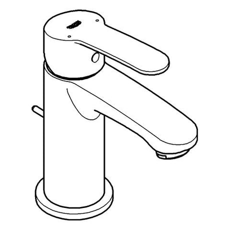 GROHE Einhand-Waschtischbatterie Eurostyle Cosmopolitan 23037_2, S-Size, Einlochmontage, Zugstangen-Ablaufgarnitur 1 1/4'', chrom