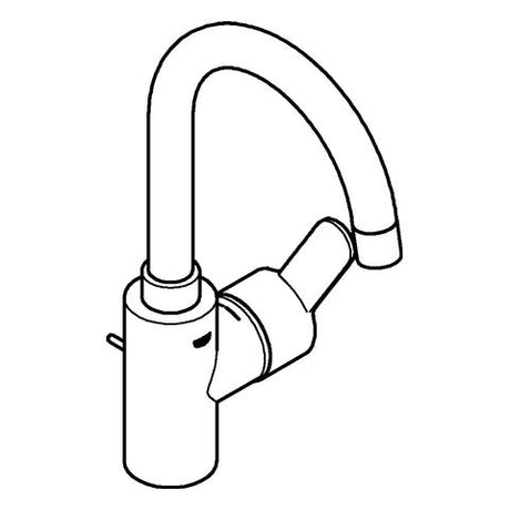 GROHE Einhand-Waschtischbatterie Eurostyle Cosmopolitan 23043_3, L-Size, Einlochmontage, getrennte innenliegende Wasserwege – kein Kontakt mit Blei oder Nickel, Zugstangen-Ablaufgarnitur 1 1/4'', chrom