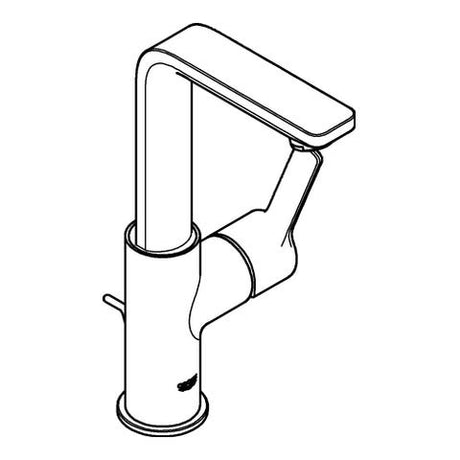 GROHE Einhand-Waschtischbatterie Lineare 23296_1, L-Size, Einlochmontage, schwenkbarer Auslauf, Zugstangen-Ablaufgarnitur 1 1/4'', chrom