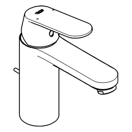 GROHE Einhand-Waschtischbatterie Eurosmart Cosmopolitan 23325, M-Size, Einlochmontage, Zugstangen-Ablaufgarnitur 1 1/4'', chrom