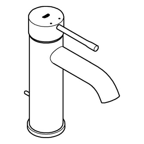 GROHE Einhand-Waschtischbatterie Essence 24171_1, S-Size, Einlochmontage, Zugstangen-Ablaufgarnitur, Professional Edition, chrom