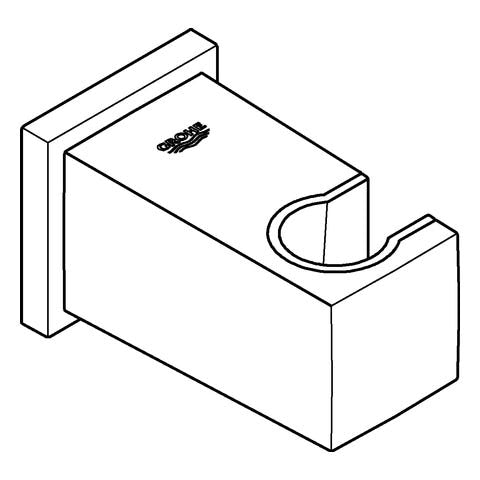 GROHE Wandanschlussbogen Euphoria Cube 26370, mit Wandbrausehalter, Außengewinde, eigensicher, chrom