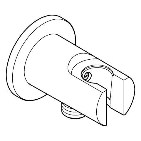 GROHE Wandanschlussbogen Relexa 28628, mit Wandbrausehalter, Außengewinde, chrom
