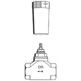 GROHE Unterputz-Ventil 29805, DN 25, vormontiertes Oberteil 1'', kurze Spindel, Gewindeanschluss 1''