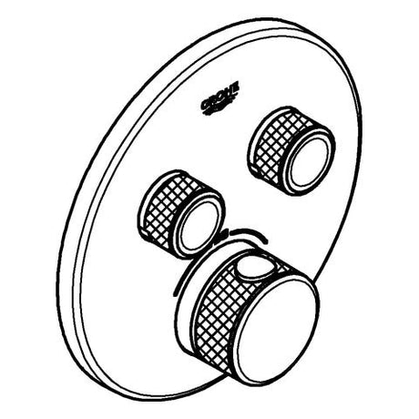 GROHE Thermostat Grohtherm SmartControl 29119, mit 2 Absperrventilen, Fertigmontageset für Rapido SmartBox, Wandrosette rund, chrom