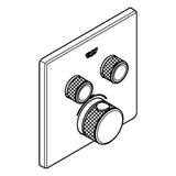 GROHE Thermostat Grohtherm SmartControl 29124, mit 2 Absperrventilen, Fertigmontageset für Rapido SmartBox, Wandrosette eckig, chrom