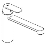 GROHE Einhand-Spültischbatterie Eurosmart Cosmopolitan 30194, mittelhoher Auslauf, Einlochmontage, Niederdruck für offene Warmwasserbereiter, chrom