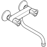 GROHE Spültisch-Wandbatterie Costa 31187_1, schwenkbarer Rohrauslauf, Ausladung 200 mm, chrom