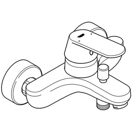 GROHE Einhand-Wannenbatterie Eurosmart Cosmopolitan 32831, Wandmontage, eigensicher, chrom