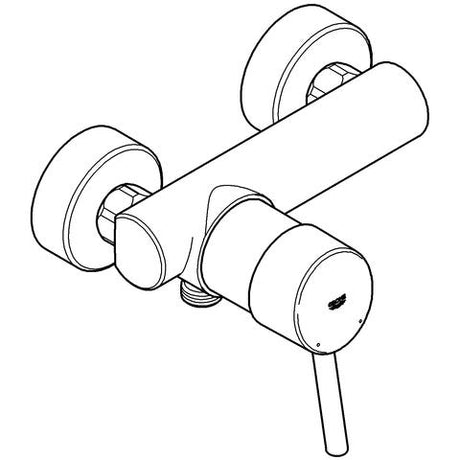 GROHE Einhand-Brausebatterie Concetto 32210_1, Wandmontage, eigensicher, chrom