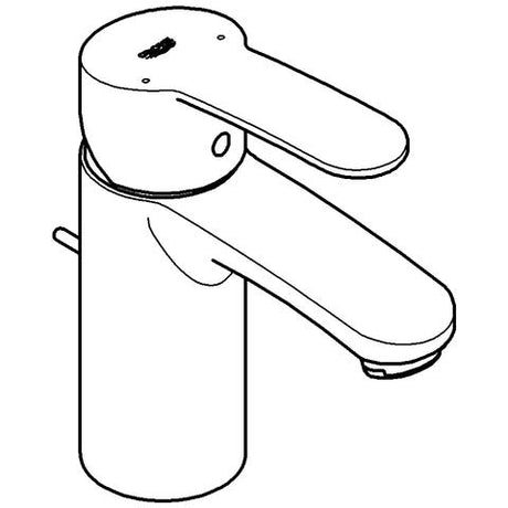 GROHE Einhand-Waschtischbatterie Eurostyle Cosmopolitan 33552_2, S-Size, Einlochmontage, Zugstangen-Ablaufgarnitur 1 1/4'', chrom