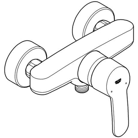 GROHE Einhand-Brausebatterie Eurostyle Cosmopolitan 33590_2, Wandmontage, eigensicher, chrom
