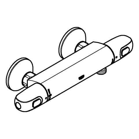 GROHE Thermostat-Brausebatterie Grohtherm 1000 34814_3, Wandmontage, eigensicher, Professional Edition, chrom