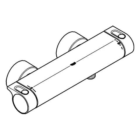 GROHE Thermostat-Brausebatterie Grohtherm 2000 34169_1, Wandmontage, chrom