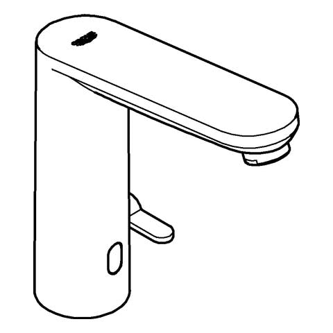 GROHE Infrarot-Elektronik für Waschtisch Eurosmart CE 36422, L-Size, mit Mischung, Rückflussverhinderer, 6 V Lithium-Batterie, Typ CR-P2, chrom