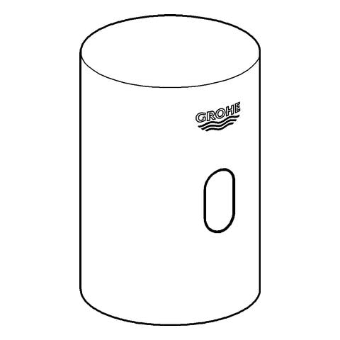 GROHE Umrüsteinheit Tectron 37427, DN15, für Urinal-Spüler 37 021 und Varianten, 6 V Lithium-Batterie, Typ CR-P2, chrom